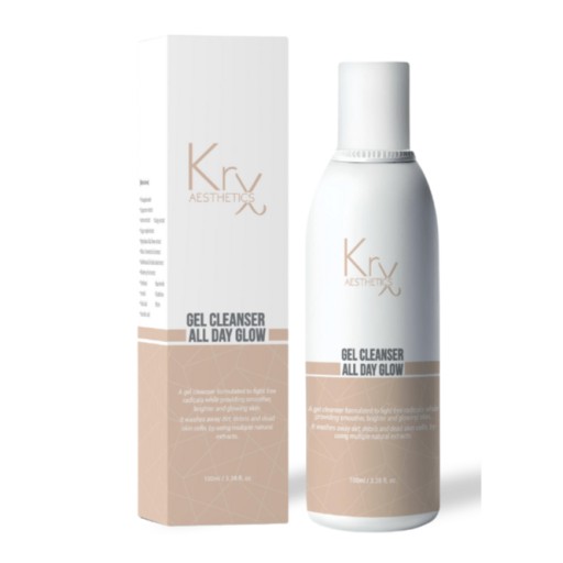 غسول من مجموعة التوهج والنضارة الكورية المتكاملة من كي آر إكس All day glow Gel Cleanser