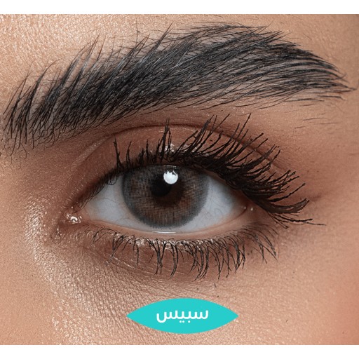 عدسات تركواز التجميلية - لون سبيس: رمادي مع وسط عسلي Turquaz Cosmetic Contact Lenses – Gray with honey on the Center – Space
