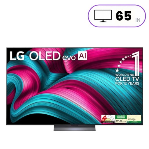 تلفزيون ال جي  بشاشة 65 بوصة بدقة 4K Ultra HD 144 Hz تلفاز ذكي webOS بتقنية OLED – أسود LG 65OLEDC56LA Television - 65 Inch - 4K Ultra HD - 144 Hz - Smart webOS TV - OLED - Black
