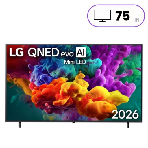 تلفزيون ال جي  بشاشة 75 بوصة بدقة 4K Ultra HD بتردد 120 Hz تلفاز ذكي webOS Mini-LED – أسود LG 75QNED85B6T Television - 75 Inch - 4K Ultra HD - 120 Hz - Smart webOS TV - Mini-LED - Black