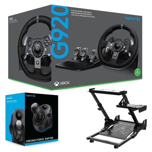 لوجيتك Logitech G920 Driving Force Racing Wheel Bundle With Shifter And Racing Stand