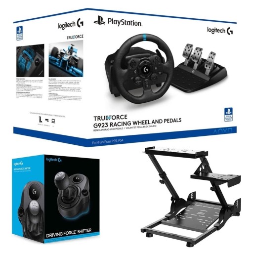 لوجيتك Logitech G923 Playstation Racing Bundle With Shifter And Racing Stand