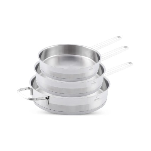 سيت مقلاة ستانلس ستيل من لايف سمايل 18/10 Frying pan set LIFESMILE 18/10