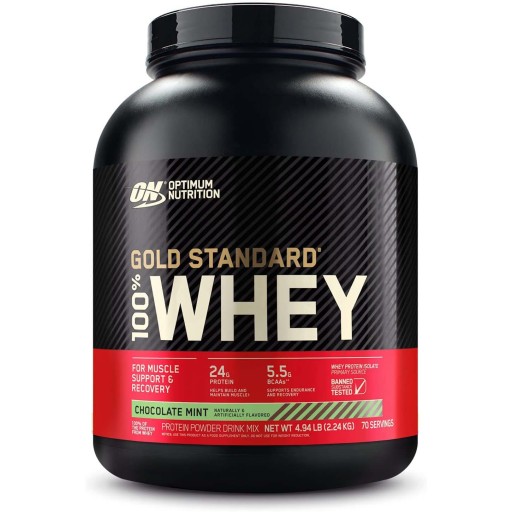 غولد ستاندرد 100% بروتين مصل الحليب - شوكولاتة بالنعناع 2.24 كغم Gold Standard 100% Whey Protein Powder - Chocolate Mint 2.24Kg