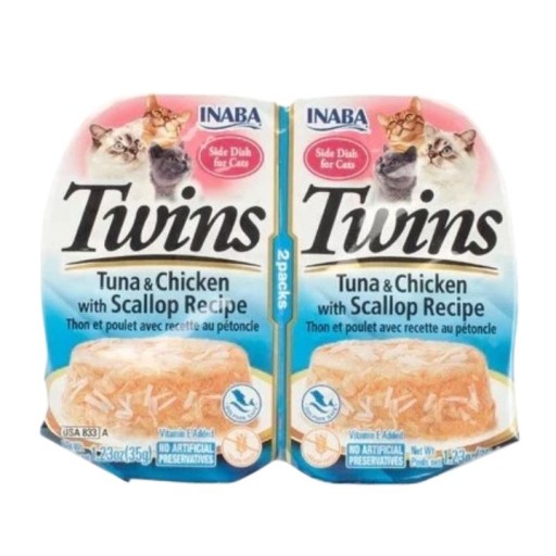 طعام قطط بالتونة والدجاج في مرق الإسكالوب Tuna & Chicken in Scallop Broth for Cats