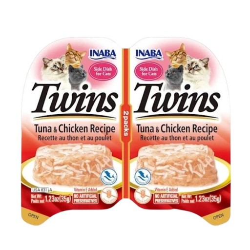 طعام قطط بالتونة والدجاج في مرق التونة Tuna & Chicken in Tuna Broth for Cats
