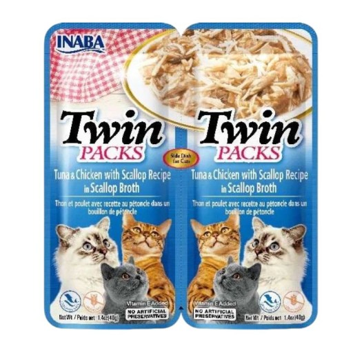 طعام قطط بالتونة والدجاج في مرق الإسكالوب Tuna & Chicken in Scallop Broth for Cats