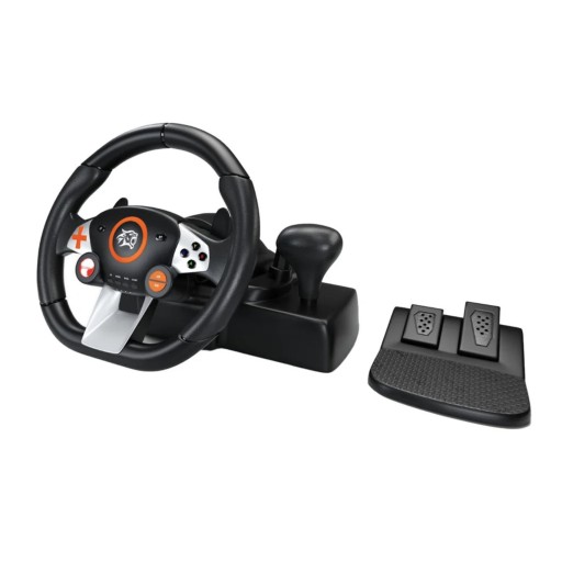 بورودو Porodo 7-in-1 Steering Wheel With Pedals Gear Lever