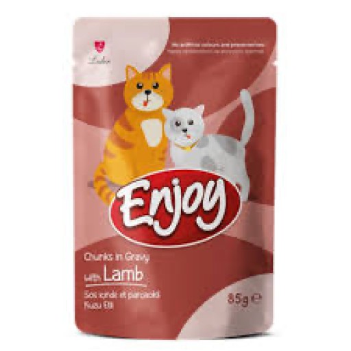 مغلف انجوي  طعام رطب خاص بالقطط بنكهة اللحم Enjoy