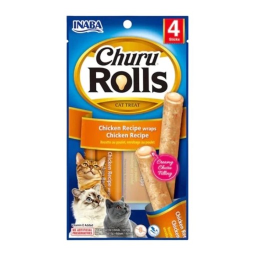 تشورو رولز للقطط بالدجاج والتونة Churu Rolls Chicken & Tuna Cat Treats