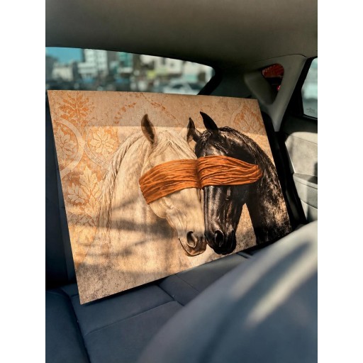 لوحة الحصان مشدود العينين canvas