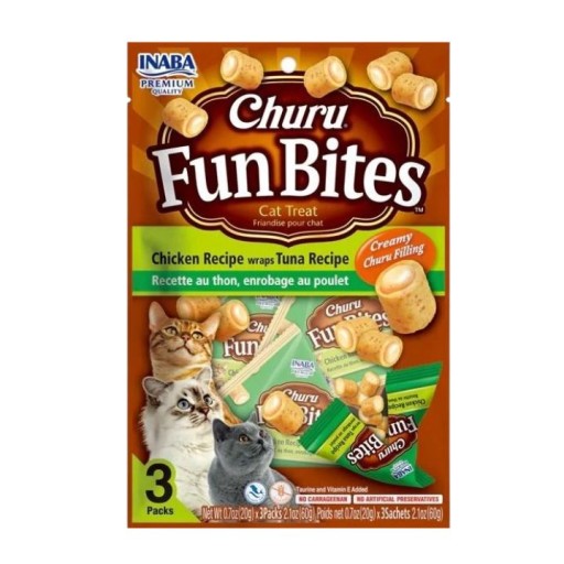 تشورو فن بايتس للقطط بالدجاج والتونة Churu Fun Bites Chicken & Tuna