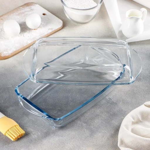سيت بايركس حراري مستطيل قطعتين من ماركة بوركام Borcam 59010 Pyrex Mold Set Borcam 59010 Pyrex Mold Set