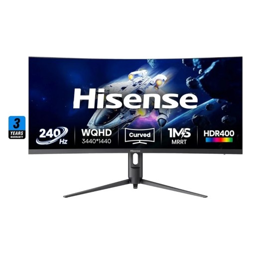 شاشة ألعاب هايسنس 34G6Q Pro منحنية 34 بوصة UltraWide بدقة WQHD ومعدل تحديث 240Hz Hisense 34G6Q Pro 34" WQHD Curved UltraWide Gaming Monitor