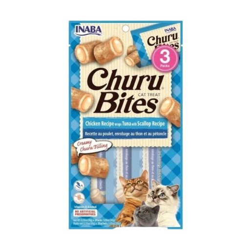 هورو بايتس بالدجاج والإسكالوب للقطط Churu Bites Chicken with Scallop for Cats