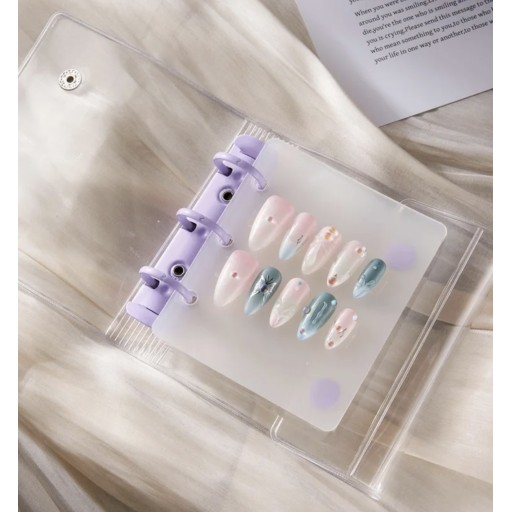 ألبوم منظم ودفتر عرض الأظافر الاصطناعية الاكريليك (حجم 12 سم) Acrylic Nail Display Book Binder for Press-on Nails (12cm)