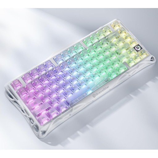 كيبورد جرافاستار ميركوري K1 لايت كريستال أورورا GravaStar Mercury K1 Lite Crystal Aurora