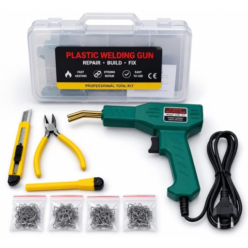 مسدس لحام البلاستيك الاحترافي أصبح إصلاح الكسور والشقوق أسهل وأسرع A professional plastic welding gun makes repairing cracks and breaks easier and faster.
