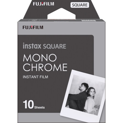 فيلم فوجي فيلم إنستاكس ميني سكوير، مونو كروم، 10 أوراق FUJIFILM Instax Mini Square Film, MONO CHROME, 10 Sheets