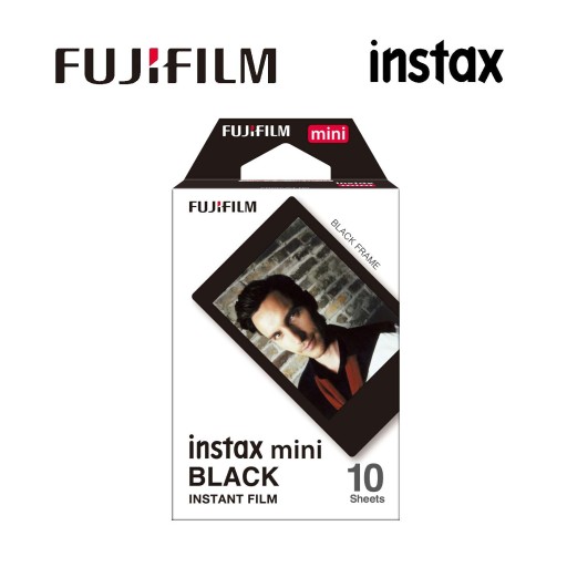 فيلم فوجي فيلم إنستاكس ميني الأسود – ورق صور للكاميرات الفورية - 10 أوراق Fujifilm Instax Mini Black Film – Instant Camera Photo Paper - 10 SHEET