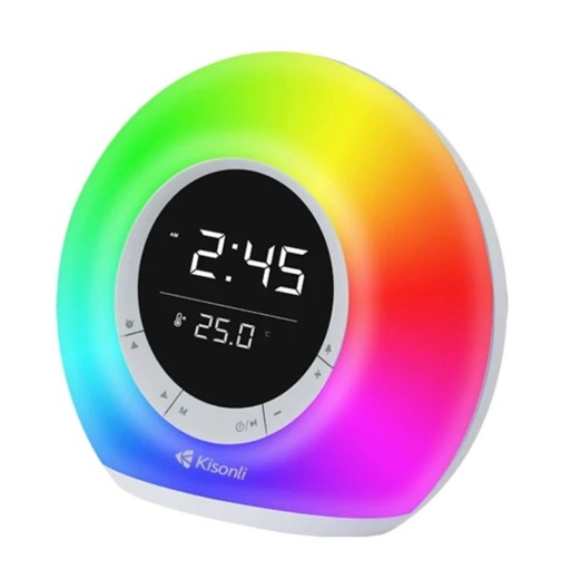 سماعة ومصباح RGB ذكي Kisonli Q6B مع ساعة ومنبه Kisonli Q6B RGB Bluetooth Speaker with Alarm Clock