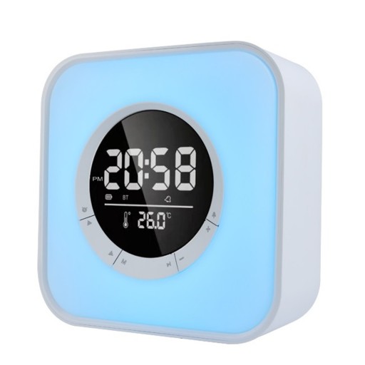سماعة بلوتوث ذكية Kisonli Q6A مع مصباح RGB وساعة رقمية Kisonli Q6A RGB Bluetooth Speaker with Digital Clock