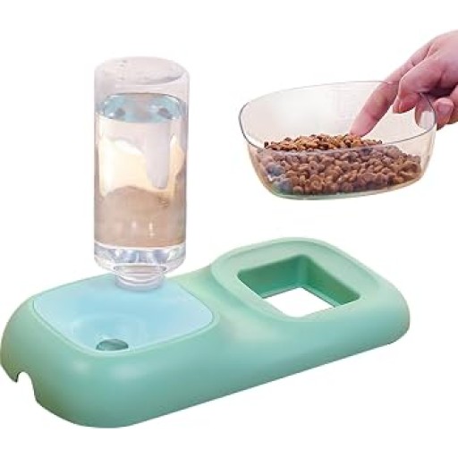 مشربية ومأكلية مزدوجه للقطط والكلاب الصغيره 2-1pet feeder