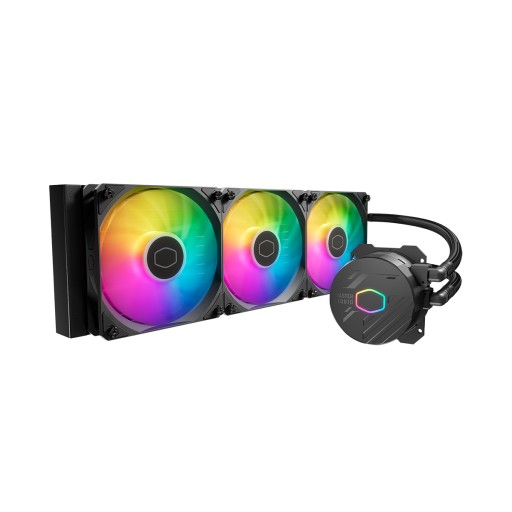مبرد سائل للمعالج كولر ماستر MasterLiquid 360L Core ARGB بحجم 360mm مع 3 مراوح ARGB – أسود Cooler Master MasterLiquid 360L Core ARGB 360mm Liquid CPU Cooler – Black