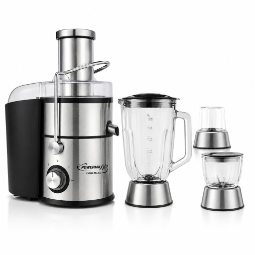 عصارة فواكه وخلاط 4 في 1 باورماكس كووك ماكس 1200 واط PowerMaxx Cook Maxx 4-in-1 Juicer & Blender 1200W