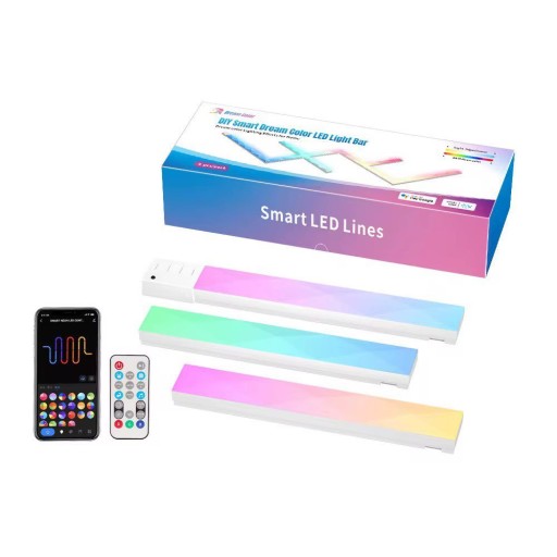 عدد ۹ قطع RGBIC شرائط إضاءة ذكية Dream Color Smart DIY LED Light Bar 9PCS