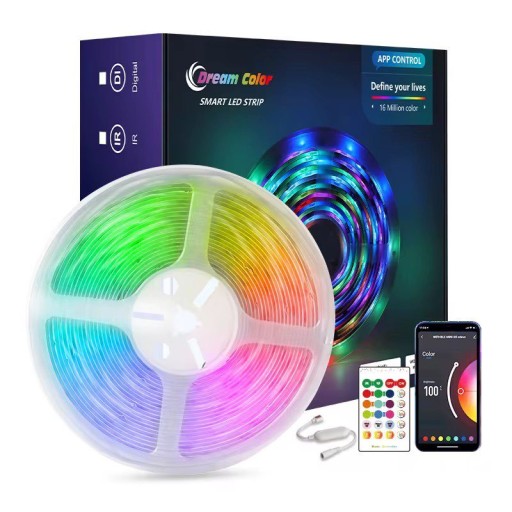 بطول ١٠ أمتار RGBIC شريط إضاءة ذكي Dream Color Smart LED Strip 10M