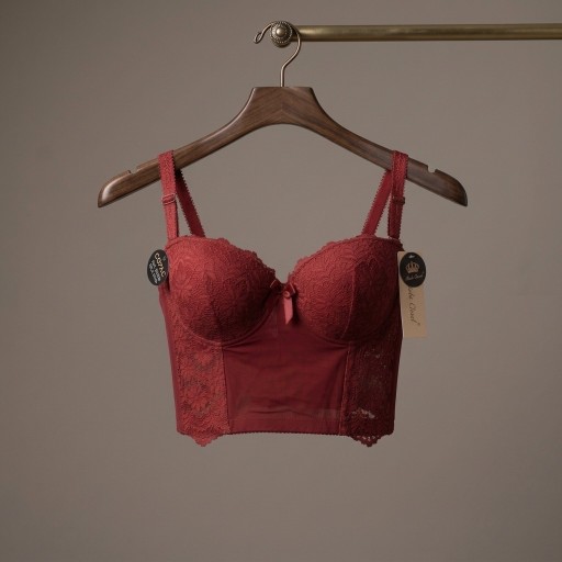 حمالة صدر سفنج وعظم زبدة ليكرا طويل دعم كامل Moda Clavel Padded Underwire Lycra Longline Bra - Butter Smooth Back Support