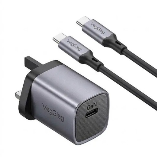 veggieg Veggieg v-m117 usb-c Gan Fast Charger Uk usbc