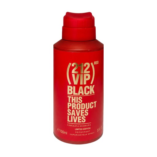 كارولينا هيريرا 212 VIP بلاك ريد مزيل عرق سبراي للرجال – بدون غاز Carolina Herrera 212 VIP Black Red Deodorant Spray for Men – No Gas