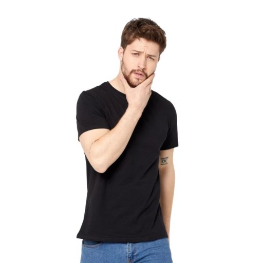 تيشيرت رجالي قطن 100% بقصة عادية وأكمام قصيرة Men's Regular Fit Short Sleeve T-Shirt, 100% Cotton