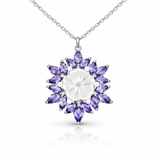 قلادة فلورا الملكية Royal Flora Amethyst Necklace
