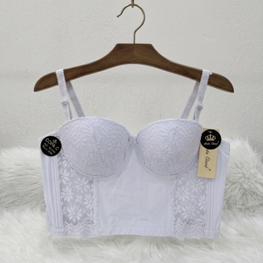 حمالة صدر سفنج وعظم زبدة ليكرا طويل دعم كامل Moda Clavel Padded Underwire Lycra Longline Bra - Butter Smooth Back Support