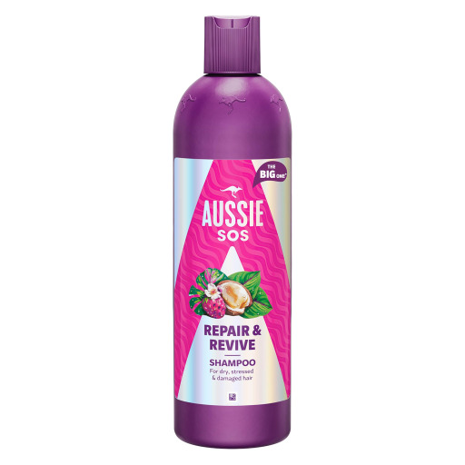 شامبو إصلاح وإحياء Aussie SOS للشعر الجاف والتالف Aussie SOS Repair & Revive Shampoo For Dry & Damaged Hair 300ml