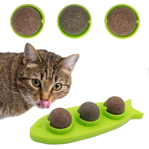 كاتنب خاص بالقطط على شكل سمكه Rotating cat mint ball