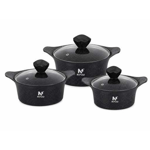سيت المجنح الكوري نايفو 3 قطع NIFOO Korean Wing Casserole Set 3 Pieces