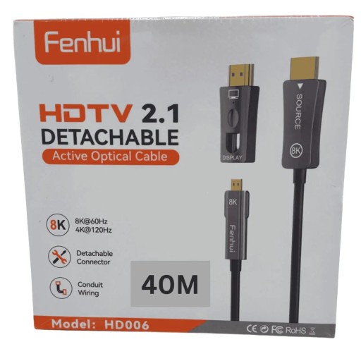 فينهوي Fenhui Hdmi 2 1 Active Optical Fiber Cable 40m hdmi 40 M