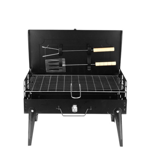 منقلة شواء محمولة قابله للفتح والطي وبتصميم عصري Portable barbecue grill that opens and folds with a modern design