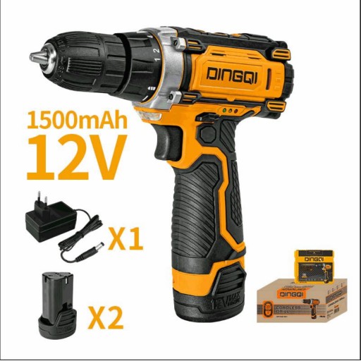 مثقاب لاسلكي 12 فولت بفرش 12V Cordless Brushed Drill