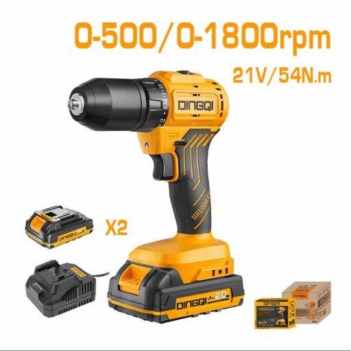 مثقاب لاسلكي 21 فولت بدون فرش بسرعتين ظرف 13 مم 21V Brushless Two-Speed Cordless Drill 13mm