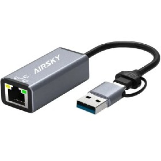 airsky Airsky Usb usb-c To Ethernet Lan Adapter 2-in-1 usbc