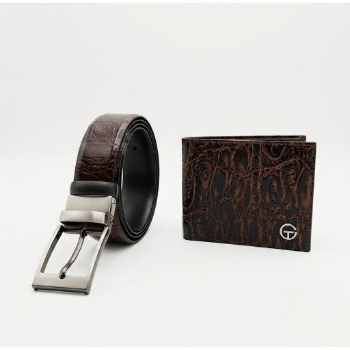 سيت محفظة و حزام دوّار كلاسيك Classic wallet and double face belt