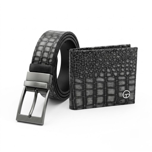 سيت محفظة و حزام دوّار كلاسيك Classic wallet and double face belt