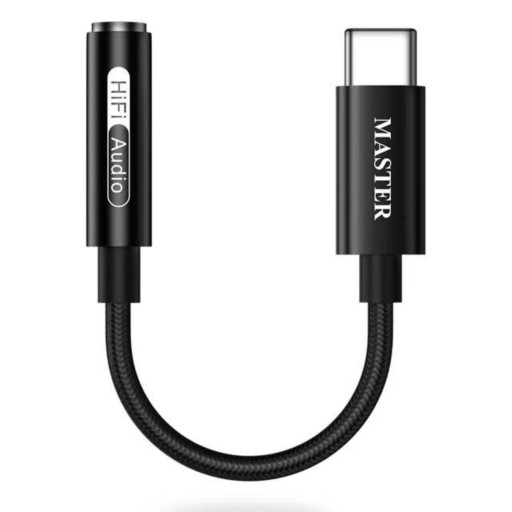محول ماستر من تايب سي الى منفذ سماعة 3.5 ملم - اسود Master USB-C to 3.5mm Audio Jack Converter – Black