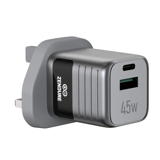 شاحن جداري من زندور بقدرة 45 واط SUPERMINI HYBRID 45W FAST WALL CHARGER