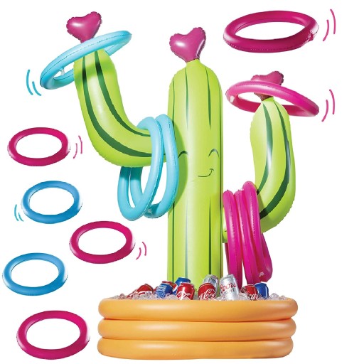 لعبة رمي الحلقات ومبرد مشروبات 2 في 1 عملاق Giant 2-in-1 Ring Toss Game and Drink Cooler